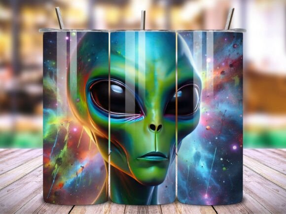 3D Alien 20 Oz Tumbler Wrap Vol.8
