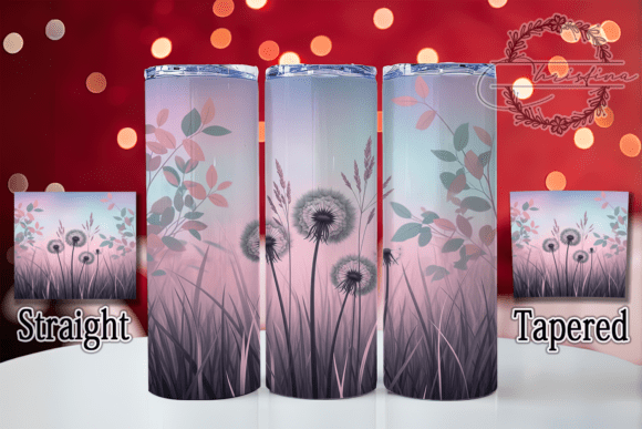 3D Dandelion Wildflower Nature Tumbler Design