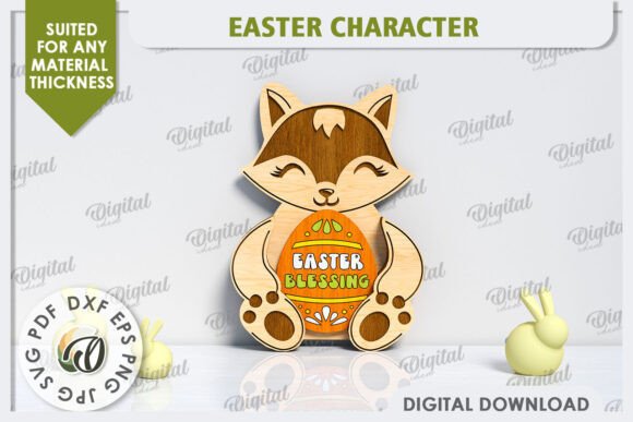 3D Easter Raccoon LaserCut Decor: Creative Project Ideas