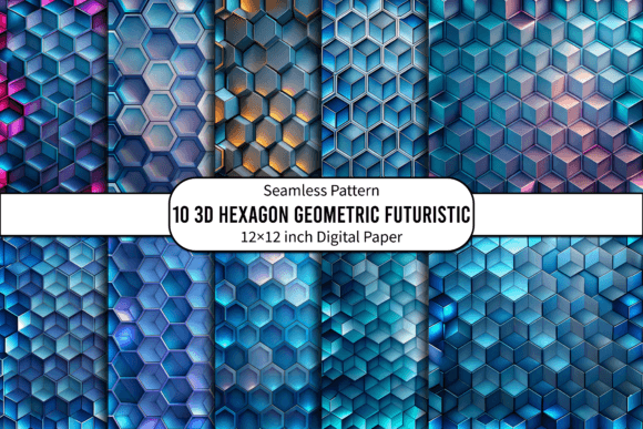 3D Hexagon Geometric Futuristic Design: A Modern Typography Choice