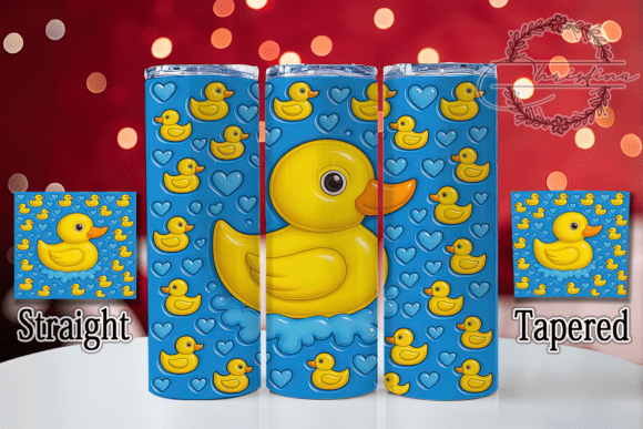 3D Inflated Ducks Tumbler: A Fun Digital Design