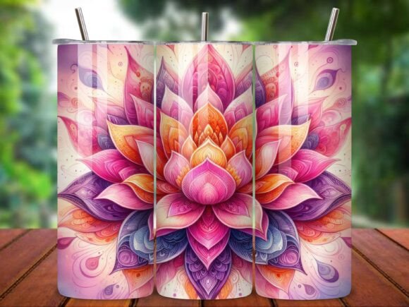 3D Mandala Tumbler Wrap Sublimation V.9: A Premium Design Asset
