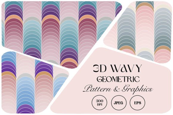 3D Wavy Geometric Pattern: Elevate Your Creative Projects