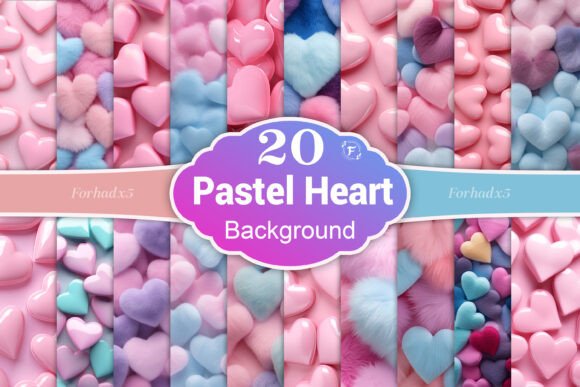 Enchant Your Designs with Soft, Dreamy 3D Hearts